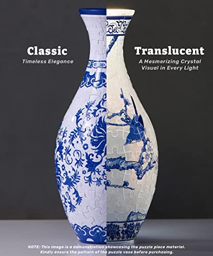 Pintoo 3D Puzzle Vase - Magpies on Plum Tree