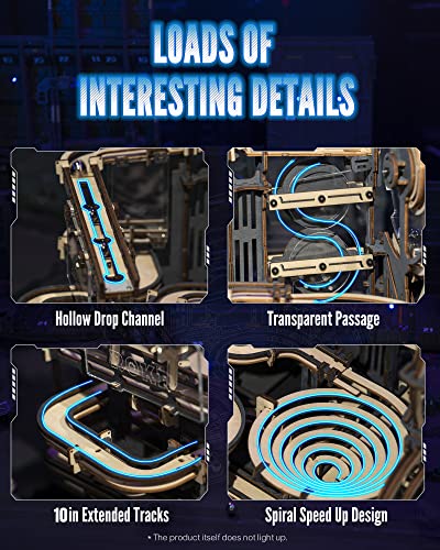 ROKR 3D Wooden Marble Run Puzzle Building Kit