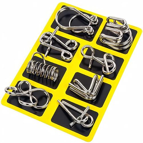 24pc Metal Wire Puzzle Set: Brain Teasers for All