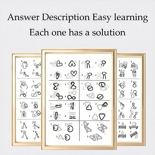 24pc Metal Wire Puzzle Set: Brain Teasers for All