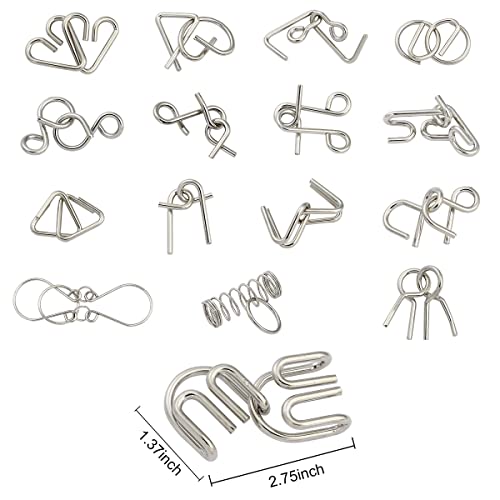 16 Pack Lezhi IQ Brain Teaser Puzzle Games