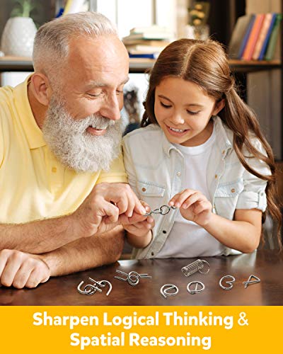 Coogam Metal Wire Puzzle Set: Brain Teaser Collection