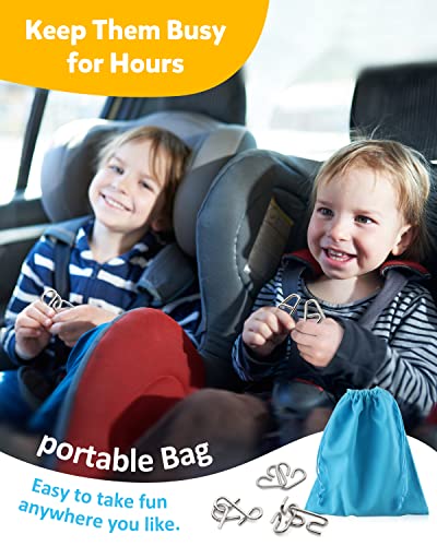 Coogam Metal Wire Puzzle Set: Brain Teaser Collection