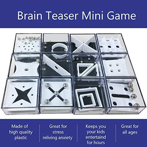 12Pcs IQ Maze Game Puzzle Boxes for Kids & Adults