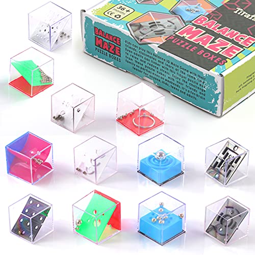 Balance IQ Maze Game Mini Fidget Puzzle 12Pcs