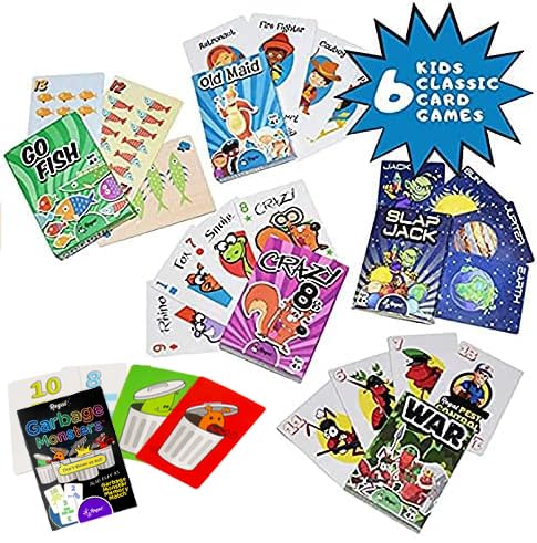 Kids Card Game Bundle: Go Fish, Crazy 8's