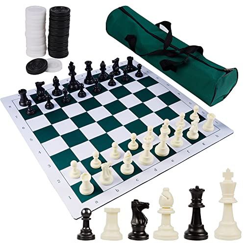 20" Portable Chess & Checkers Set for Travel