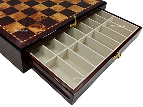 Copper & Gold Staunton Chess Set with Cherry Board