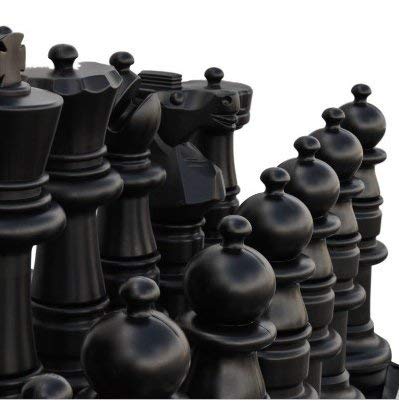 MEGACHESS Oversized Premium Chess Set - Black/White, 37" King