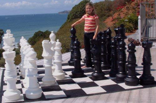 MEGACHESS Oversized Premium Chess Set - Black/White, 37" King