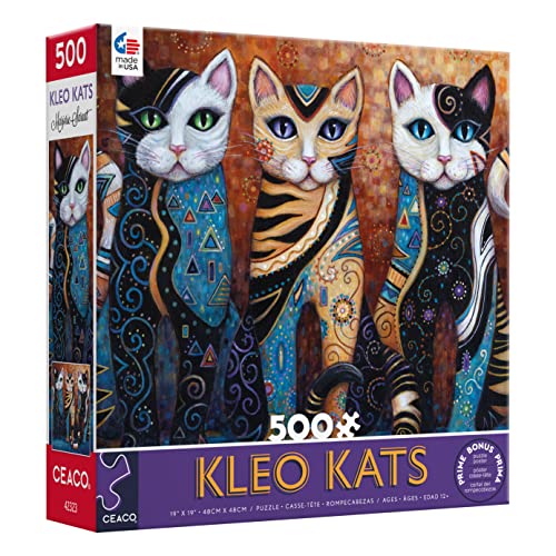Ceaco Kleo Kats Trio - 500pc Puzzle Game