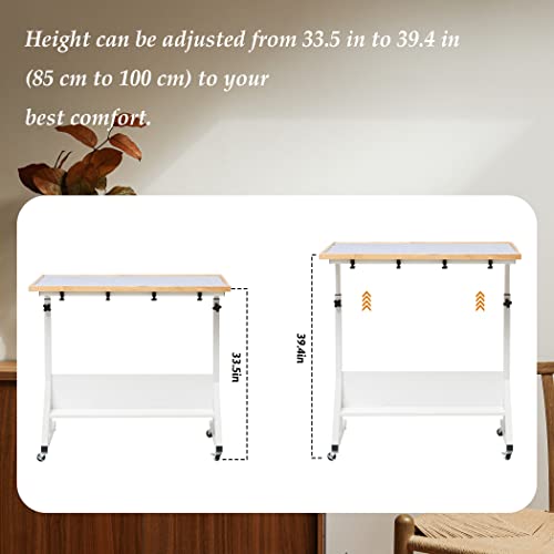 Adjustable Jigsaw Puzzle Table with Cover and Rollers