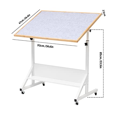 Adjustable Jigsaw Puzzle Table with Cover and Rollers
