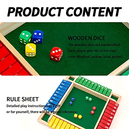Nicecho Shut The Box Dice Game - Fun Math Tabletop Game