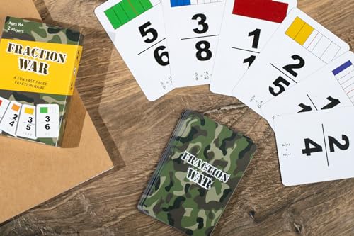 Fraction War Fun Math Game for Grades 2-5 (1 Pack)
