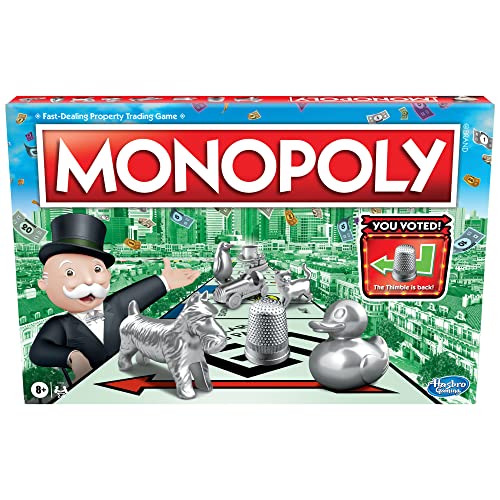 Monopoly Family Board Game for 2-6 Players, Kids 8+