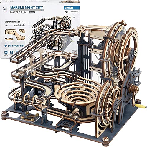 ROKR 3D Wooden Marble Run Puzzle Building Kit