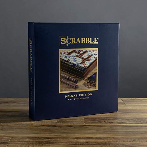 Wooden Rotating Board Scrabble Deluxe Edition