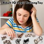 Wettarn 9-Piece Metal Brain Teaser Puzzle Set for Adults