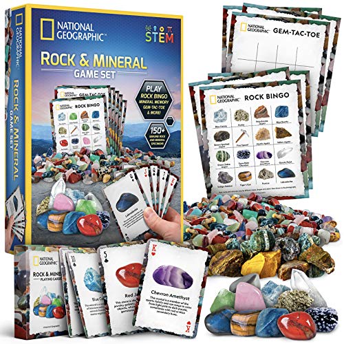 Rock Bingo Game - Play Mineral Memory, Gemstone Trivia