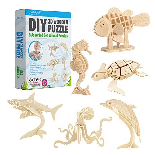 DIY 3D Wooden Puzzle - Sea Animals Bundle