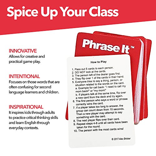 Phrase It - English Learning Card Game: Phrasal Verbs & Classroom Activities
