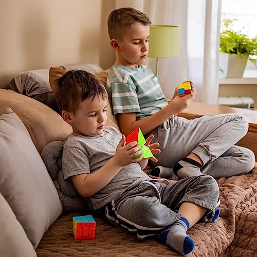 Jurnwey Magic Cube Set - 2x2x2, 3x3x3, Pyramid