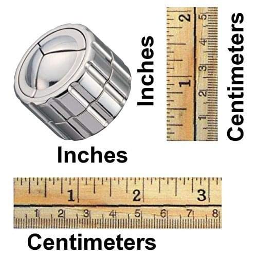 Cylinder Hanayama Metal Brainteaser - Level 4, Ages 12+