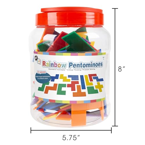 Rainbow Pentominoes: 72-Piece Set for Fun and Education
