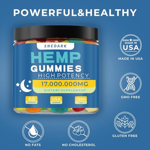 Extra Strength Hemp Gummies for Peaceful Relaxation, USA-made