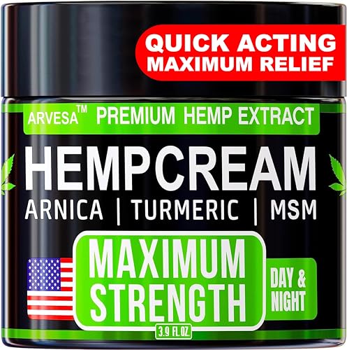 Maximum Strength Hemp Cream for Muscle and Joint Relief