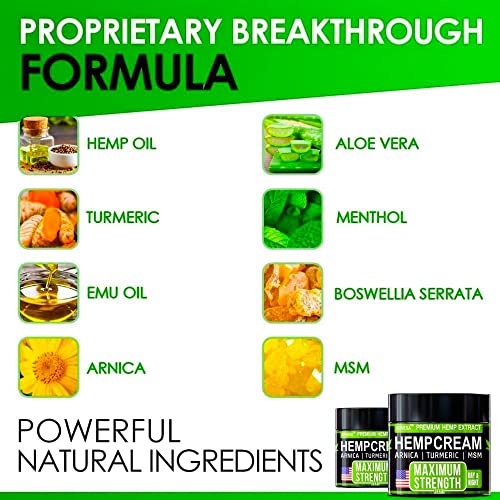 Maximum Strength Hemp Cream for Muscle and Joint Relief