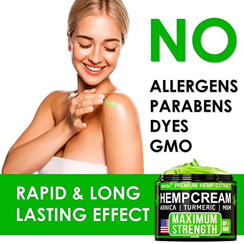 Maximum Strength Hemp Cream for Muscle and Joint Relief