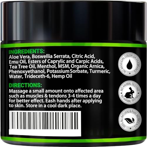 Maximum Strength Hemp Cream for Muscle and Joint Relief