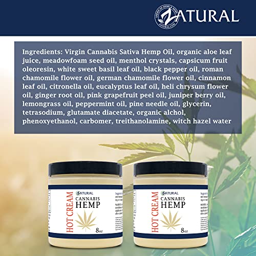 Zatural Hemp Hot Cream for Pain Relief and Relaxation