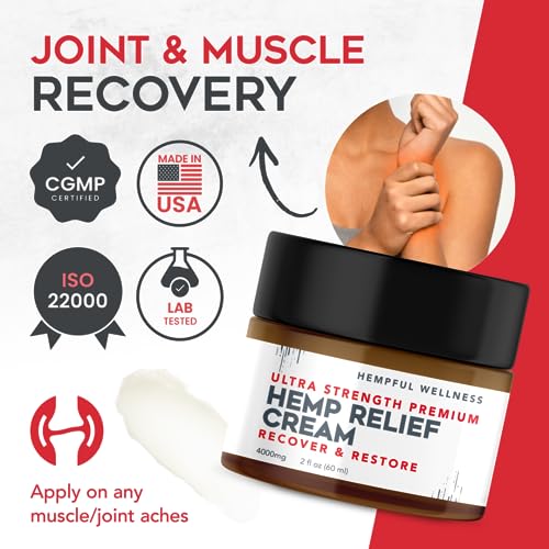 Max Strength Hemp Muscle Relief Cream | 4000mg, 2oz