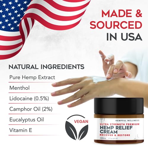 Max Strength Hemp Muscle Relief Cream | 4000mg, 2oz