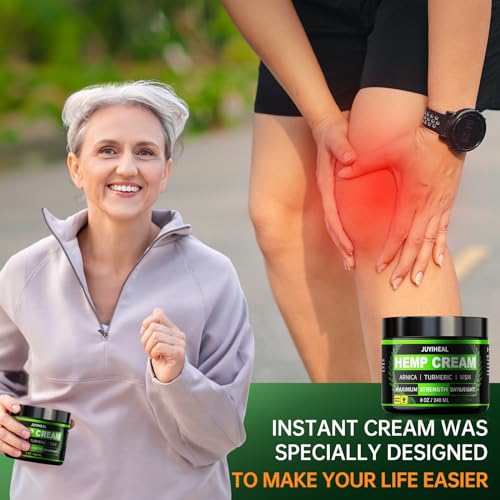 JUYIHEAL 8oz Instant Hemp Cream - Arnica, MSM, Turmeric