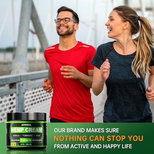 JUYIHEAL 8oz Instant Hemp Cream - Arnica, MSM, Turmeric