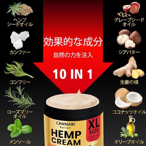 High strength Cannabi Relief Hemp Cream 3.38 oz