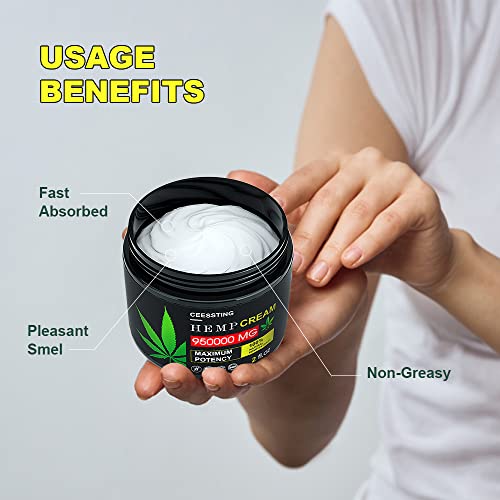 2 Pack Hemp Cream - Hydrating Moisturizer - 4 oz