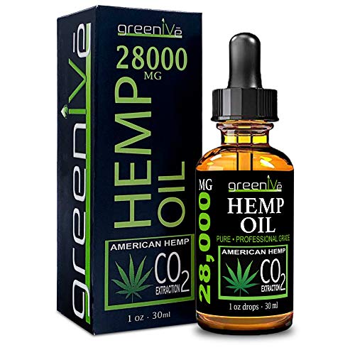 GreenIVe 28,000mg Hemp Drops: Organically Grown, Vegan, Potent