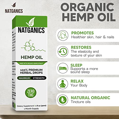 Premium 2500mg Organic Hemp Oil Extract Drops USA