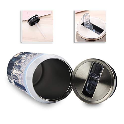 CBD Skyscraper Stainless Steel Tumbler with Lid & Straw