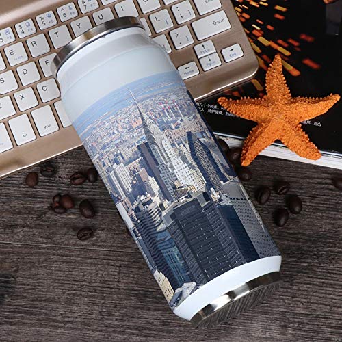 CBD Skyscraper Stainless Steel Tumbler with Lid & Straw