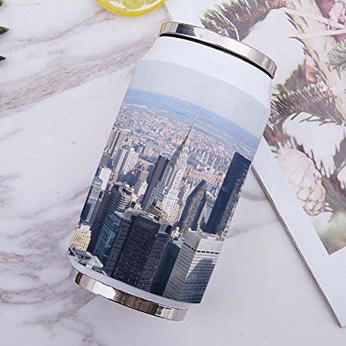 CBD Skyscraper Stainless Steel Tumbler with Lid & Straw