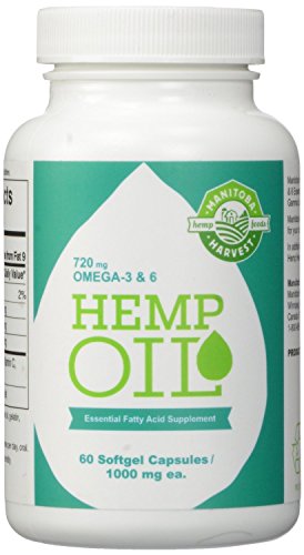 Manitoba Harvest Hemp Seed Oil Softgels, 60ct (pack of 12)
