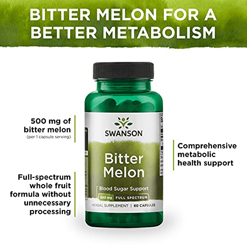Swanson Bitter Melon Capsules 500mg - 60 Count