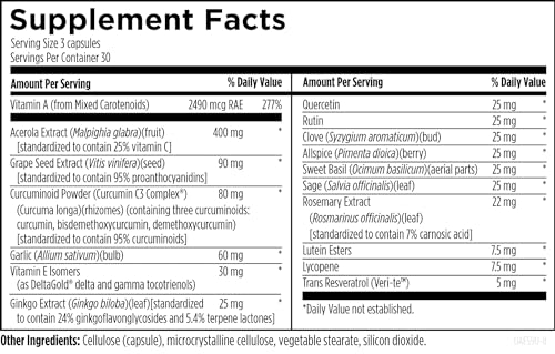 Advanced Antioxidant Supplement with Resveratrol and Curcumin