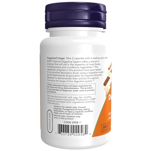 NOW Full Spectrum Enzymes for Optimal Digestion, 90 Capsules